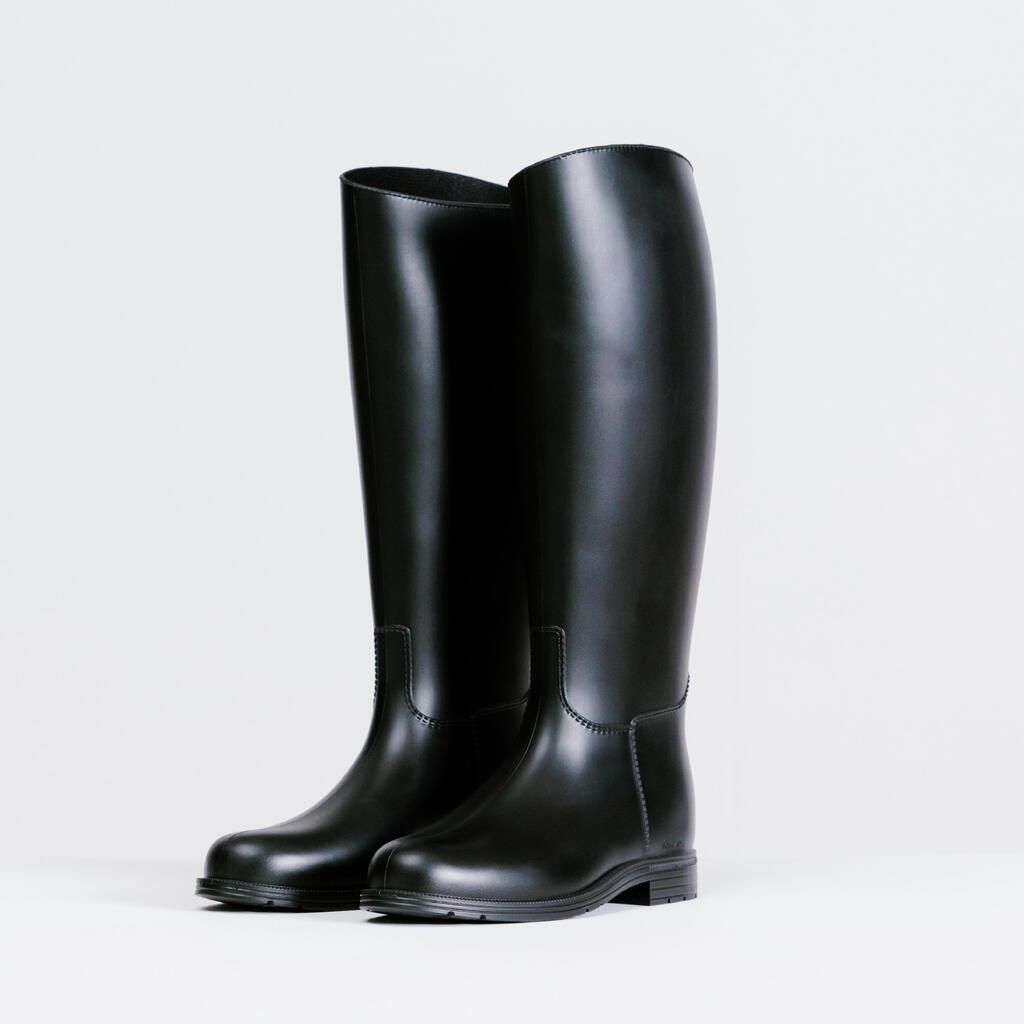 Bottes équitation synthétiques Adultes - 100 noires